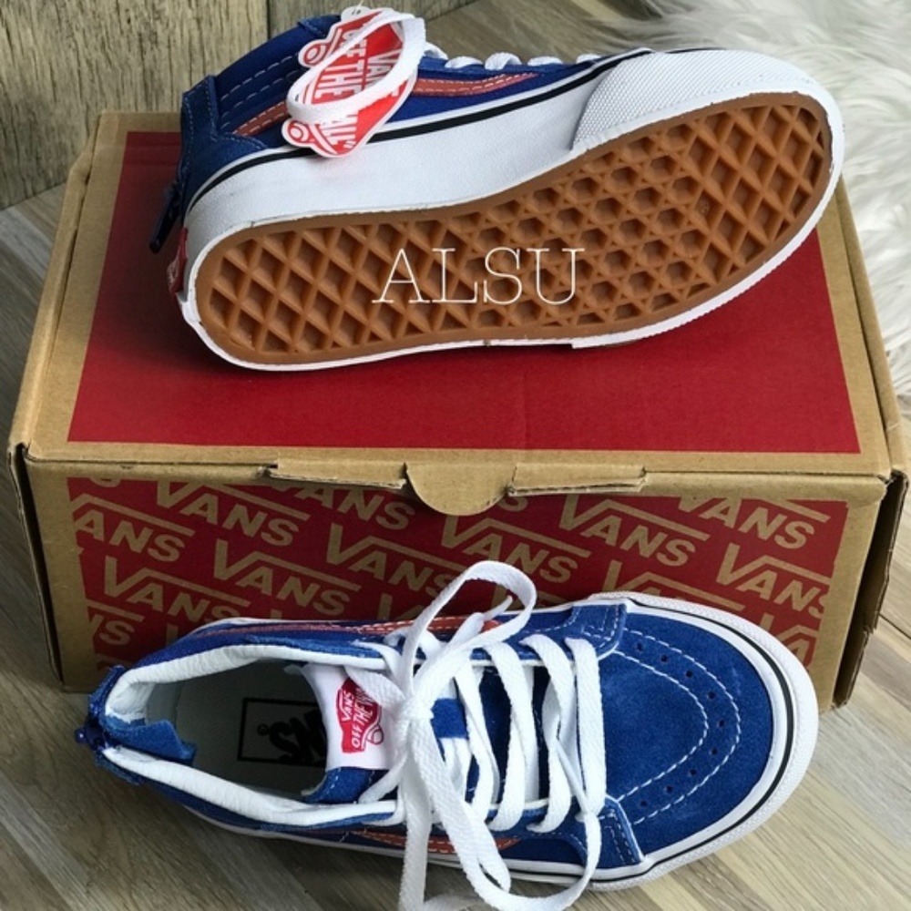 NWT VANS SK8-HI Zip Gldn CST Kid’s AUTHENTIC - Picture 4 of 6